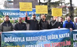 Uzungöl’de yapılması planlanan HES’e vatandaşlardan protesto