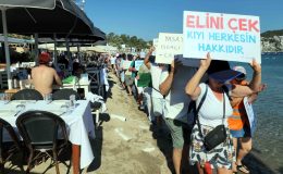 Plaj 2 kilometre, halka ayrılan 21 metre