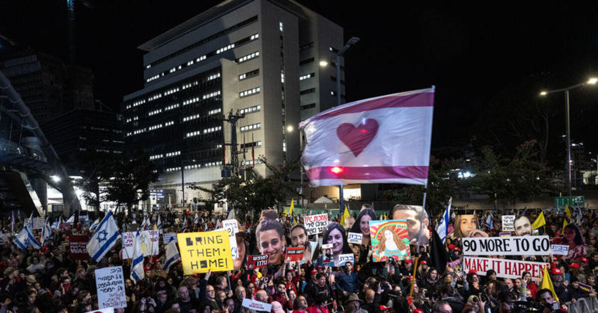 İsrailliler ateşkesin kalıcı olması talebiyle gösteri düzenlendi